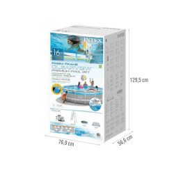 Basen PRISM FRAME CLEARVIEW 488x122 Intex 26730