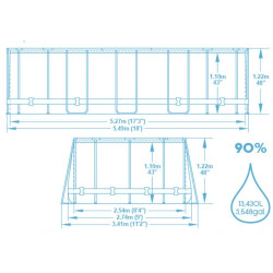 Basen stelażowy 549x274x122 Power Steel Bestway 56716 NEW