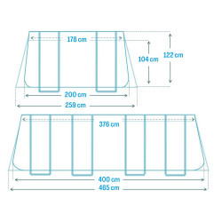 Duży Basen ogrodowy 400x200x122 Prism Frame Rectangular Intex 26790