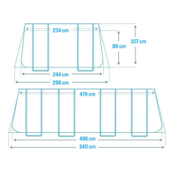 Basen stelażowy PRISM FRAME RECTANGULAR Intex 488x244x107 26792