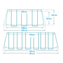 Basen Ultra Rectangular Frame zestaw 19w1 732x366x132 Intex 26364