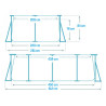 Basen ogrodowy Rectangular Frame 450x220x84 Intex zestaw 14w1 28273