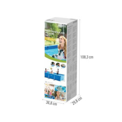 Basen ogrodowy Rectangular Frame 450x220x84 Intex zestaw 14w1 28273