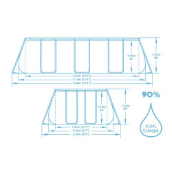 Basen 412x201x122 Power Steel Bestway 56456