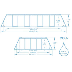 Basen 549x274x132 Power Steel Bestway zestaw 21w1 5619Q