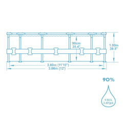 Basen Steel Pro Max 366x100 Bestway zestaw 12w1 56709