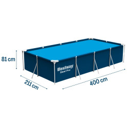 Basen stelażowy Steel Pro 400x211x81 zestaw 11w1 Bestway 56424