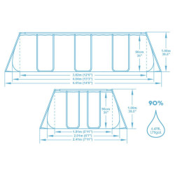 Basen 404x201x100 zestaw 15w1 Power Steel Bestway 56721