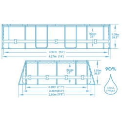 Basen ogrodowy 427x250x100 zestaw 18w1 Power Steel Bestway 56620