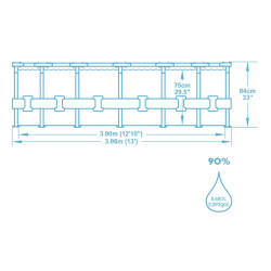 Basen stelażowy Steel Pro 396x84 zestaw 15w1 Bestway 5612E