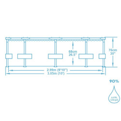 Basen ogrodowy STEEL PRO MAX 305x76 zestaw 9w1 Bestway 56406
