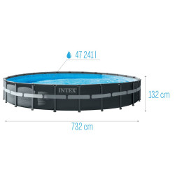 Basen Stelażowy ULTRA XTR FRAME 732x132 zestaw 21w1 Intex 26340