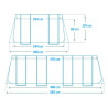 Basen PRISM FRAME RECTANGULAR 488x244x107 zestaw 19w1 Intex 26792