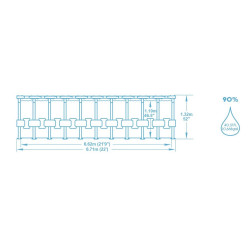 Basen stelażowy 671x132 zestaw 19w1 Steel Pro Max Bestway 56889