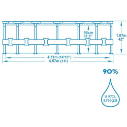 Basen 457x107 Stelażowy Steel Pro Max zestaw 14w1 Bestway 56488