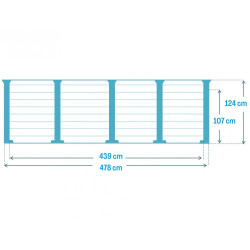 Basen Graphite Gray Panel 478x124 zestaw 22w1 26384GS 22w1