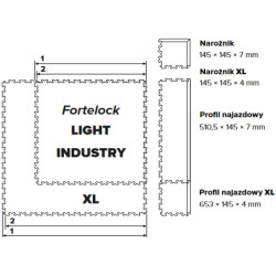 FORTELOCK Najazd Industry Skóra BLACK