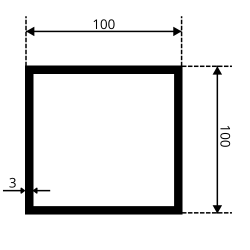 Aluminiowy Profil 100x100x3 mm 3,2m | Do Budowy Wiat, Garaży, Altanek