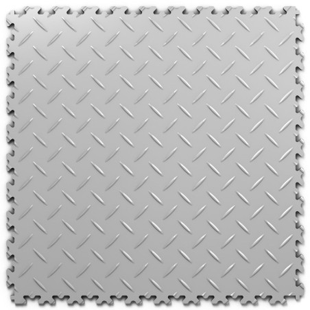 Podłoga Modułowa PVC - FORTELOCK GREY Blacha Ryflowana INDUSTRY |  7mm