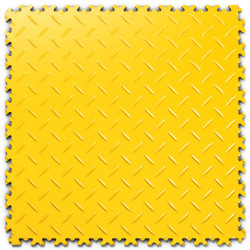 Płytki Modułowe PVC - FORTELOCK YELLOW Blacha Ryflowana INDUSTRY |  7mm