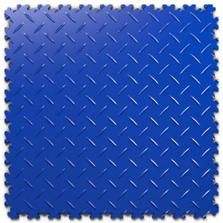 Posadzka Modułowa PVC - FORTELOCK BLUE Blacha Ryflowana INDUSTRY |  7mm