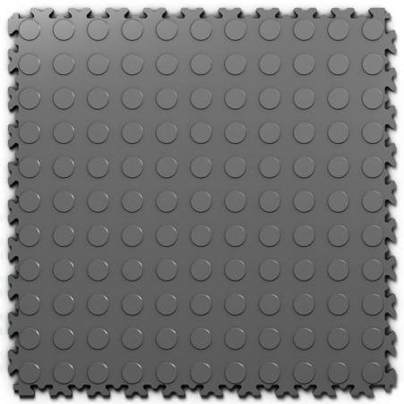 Posadzki Modułowe PVC - FORTELOCK GRAPHITE Monety INDUSTRY |  7mm