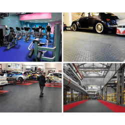 Fortelock XL Skóra ECO Graphite 4mm | Modułowa Podłoga do Garażu