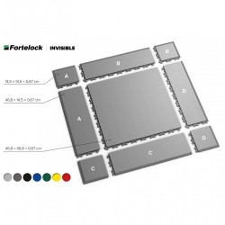Zakończenie Najazd FORTELOCK Invisible BLUE Wersja C